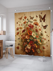 Штора для ванной с водоотталкивающей пропиткой «Цветы с поля» - Фото 1