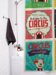 Штора для ванной с водоотталкивающей пропиткой «Цирковые афишы» - Фото 3