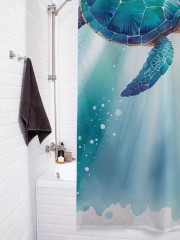 Штора для ванной с водоотталкивающей пропиткой «Черепахи в лучах» - Фото 3