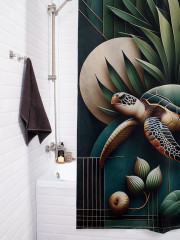 Штора для ванной с водоотталкивающей пропиткой «Черепахи» - Фото 3