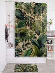 Штора для ванной с водоотталкивающей пропиткой «Экзотические листья» - Фото 2