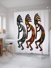 Штора для ванной с водоотталкивающей пропиткой «Этническая музыка» - Фото 1