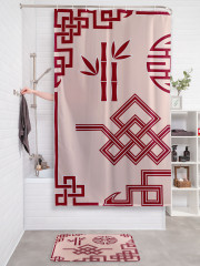 Штора для ванной с водоотталкивающей пропиткой «Японская геометрия» - Фото 2