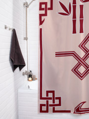 Штора для ванной с водоотталкивающей пропиткой «Японская геометрия» - Фото 3