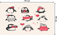 Коврик придверный «Выбери своего пингвина» - Фото 1