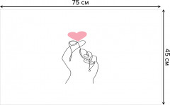 Коврик придверный «Знак любви» - Фото 1