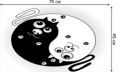 Коврик придверный «Инь и ян коты» - Фото 1