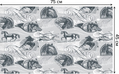 Коврик придверный «Композиция с лошадьми» - Фото 1