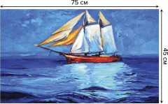 Коврик придверный «Корабль в море» - Фото 1