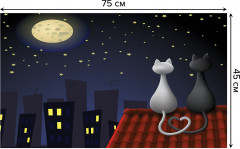 Коврик придверный «Кошачья романтика» - Фото 1