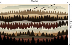 Коврик придверный «Лес на холмах» - Фото 1