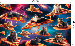 Коврик придверный «Пицца котики» - Фото 1