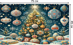 Коврик придверный «Праздничная елка» - Фото 1