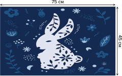 Коврик придверный «Скандинавский зайка» - Фото 1