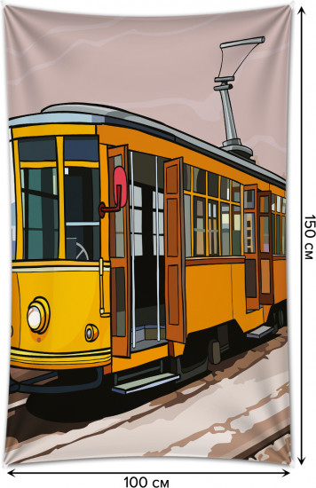 Фотопанно на стену «Желтый трамвай»