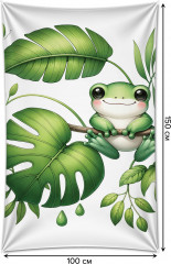 Фотопанно на стену «Лягушка в пальмах» - Фото 1