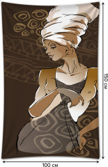 Фотопанно на стену «Модная африканка» - Фото 1