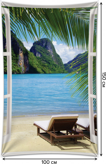 Фотопанно на стену «Пляжное окно»