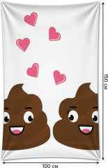 Фотопанно на стену «Смайлики в любви» - Фото 1