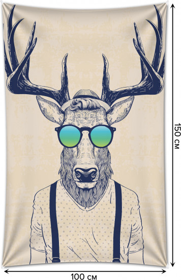 Фотопанно на стену «Стильный лось»