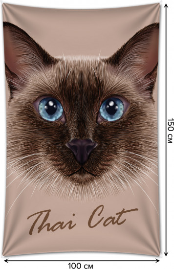 Фотопанно на стену «Тайский кот»