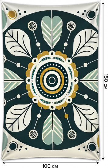 Фотопанно на стену «Цветочная мишень»