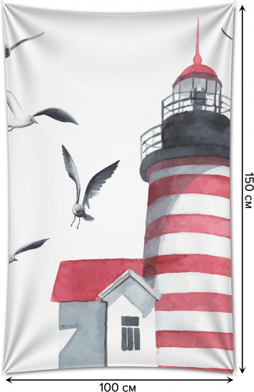 Фотопанно на стену «Чайки на маяке»