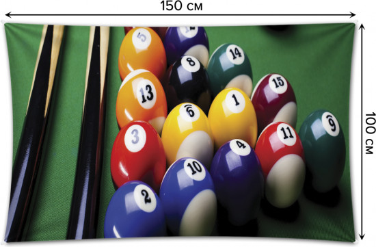 Фотопанно на стену «Бильярдный набор»