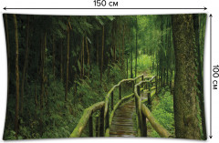 Фотопанно на стену «Деревянная дорога в лесу» - Фото 1