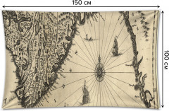 Фотопанно на стену «Древняя карта» - Фото 1