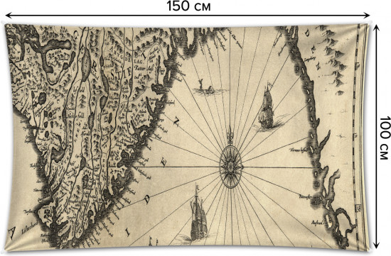 Фотопанно на стену «Древняя карта»