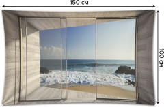 Фотопанно на стену «Море за стеклом» - Фото 1