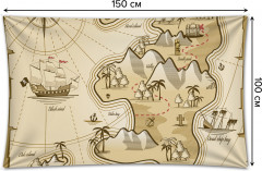 Фотопанно на стену «Пиратская карта» - Фото 1