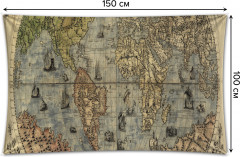 Фотопанно на стену «Старая карта мира» - Фото 1