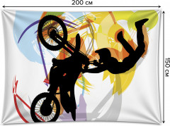 Фотопанно на стену «Трюк с мотоциклом» - Фото 1