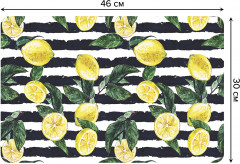 Комплект плейсматов «Лимоны на полосах» - Фото 1