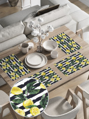 Комплект плейсматов «Лимоны на полосах» - Фото 2