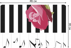 Комплект плейсматов «Музыкальная роза» - Фото 1