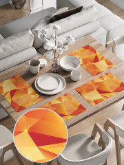 Комплект плейсматов «Оранжевые треугольники» - Фото 2