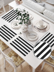 Комплект плейсматов «Горизонтальный контраст полос» - Фото 1