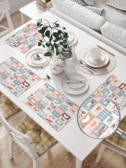 Комплект плейсматов «Нежные квадраты» - Фото 1