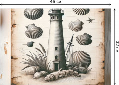 Комплект плейсматов «Рисунок маяка» - Фото 2