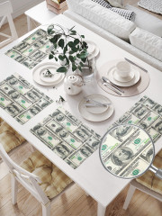 Комплект плейсматов «Стодолларовые банкноты» - Фото 1