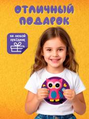 Панно из фетра на пяльцах «Совенок» - Фото 5