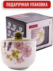 Сахарница с крышкой и ложкой «Розовый сад» - Фото 3