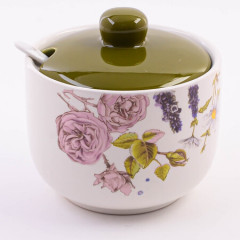 Сахарница с крышкой и ложкой «Розовый сад» - Фото 4