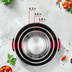 Набор кастрюль с крышками - Фото 2