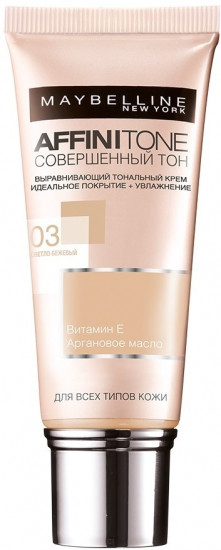 Тональный крем «Affinitone», оттенок 03 Светло-бежевый