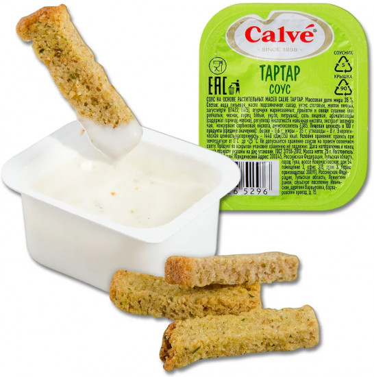 Сухарики ржаные «Семга и сыр с соусом тартар»