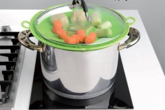 Силиконовая крышка невыкипайка «Varo» (диаметр 30 см), зеленая - Фото 2